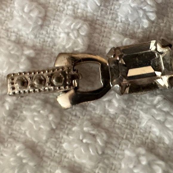 Crystal Silver Tone Tennis Bracelet - Picture 3 of 3